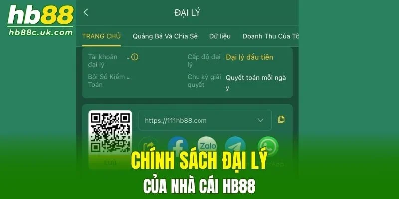 Chính sách đại lý nhận hoa hồng của nhà cái HB88